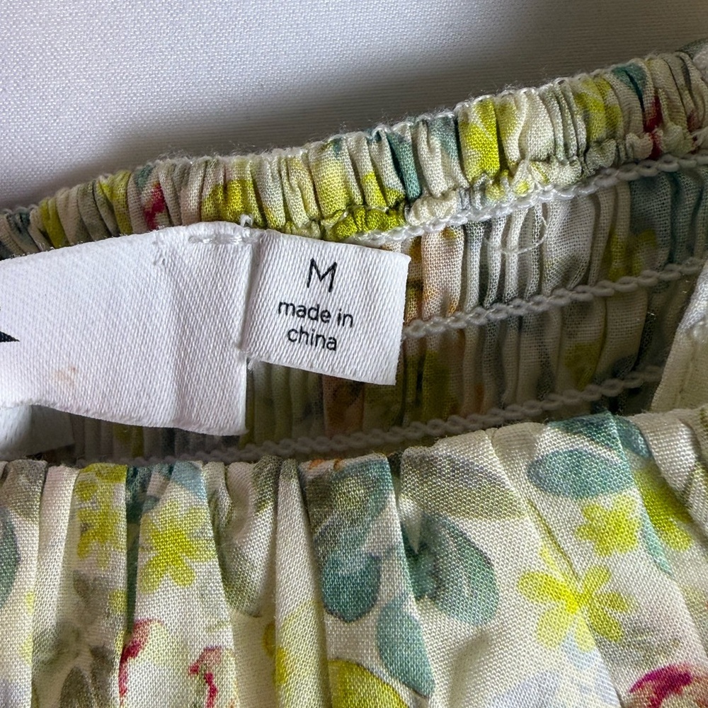 ASTR the Label Yellow Floral Mini Dress M Cottagecore Coquette Sundress Ruched‎ - Picture 4 of 7